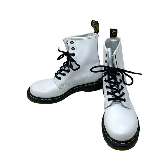 Dr. Martens 1460 Smooth Leather Lace-Up Boots White‎ Size US 7 - Picture 5 of 9